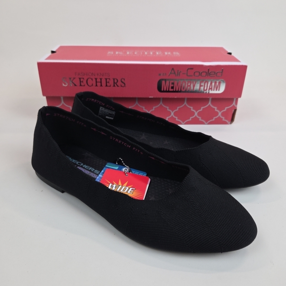 Skechers Women's Black Slip-On Flats